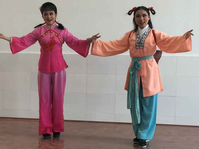 “黄梅戏进校园”活动走进县职业技术学校