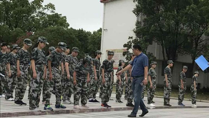 怀宁中专学校2018年新生军训开营